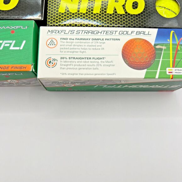 Golf ball  Nitro Ultimate  Distance yellow Maxfli orange NWT/ 6 packs of 3 - Picture 2 of 2